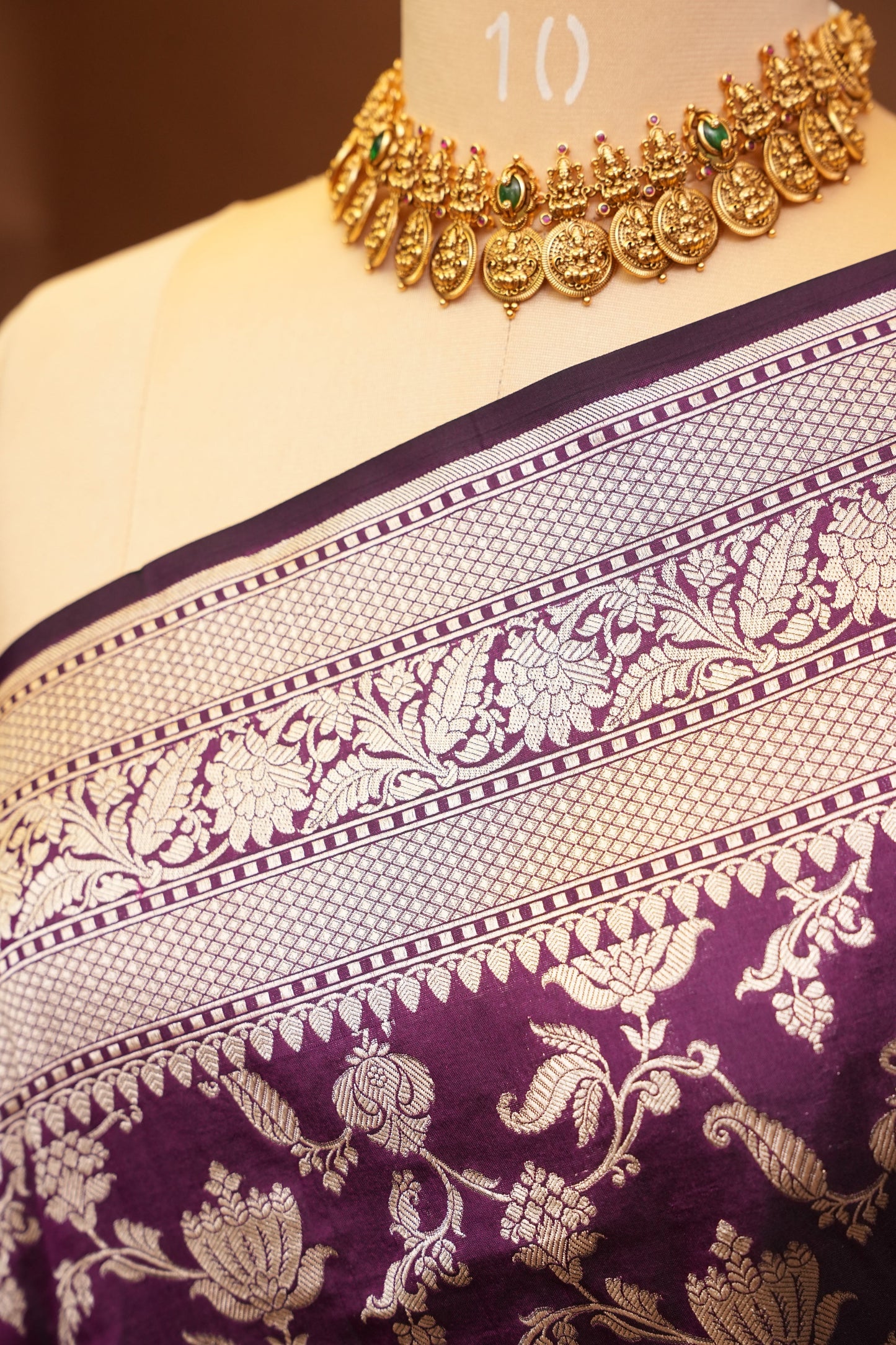 Pure Handloom Silk Katan Banaras Saree - Wine|Silk Mark Certified