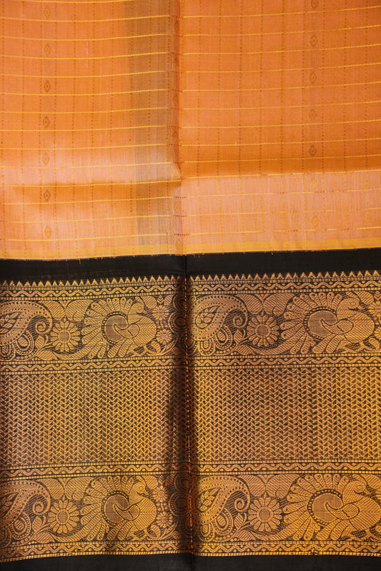 Pure Kuppadam Silk Cotton Saree - Baby Pink