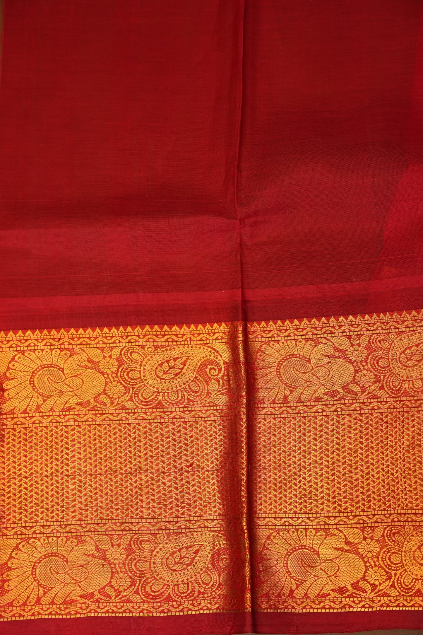Pure Kuppadam Silk Cotton Saree - Deep Purple