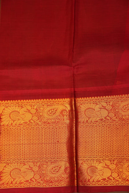 Pure Kuppadam Silk Cotton Saree - Deep Purple