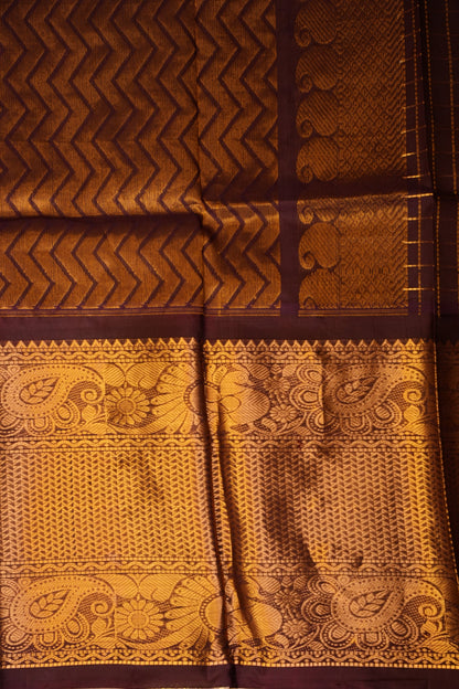 Pure Kuppadam Silk Cotton Saree - Steel Blue & Pink
