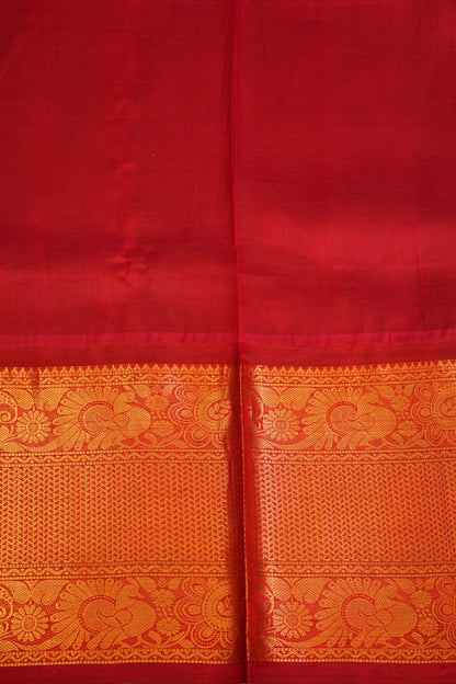 Pure Kuppadam Silk Cotton Saree - Royal Blue and Red