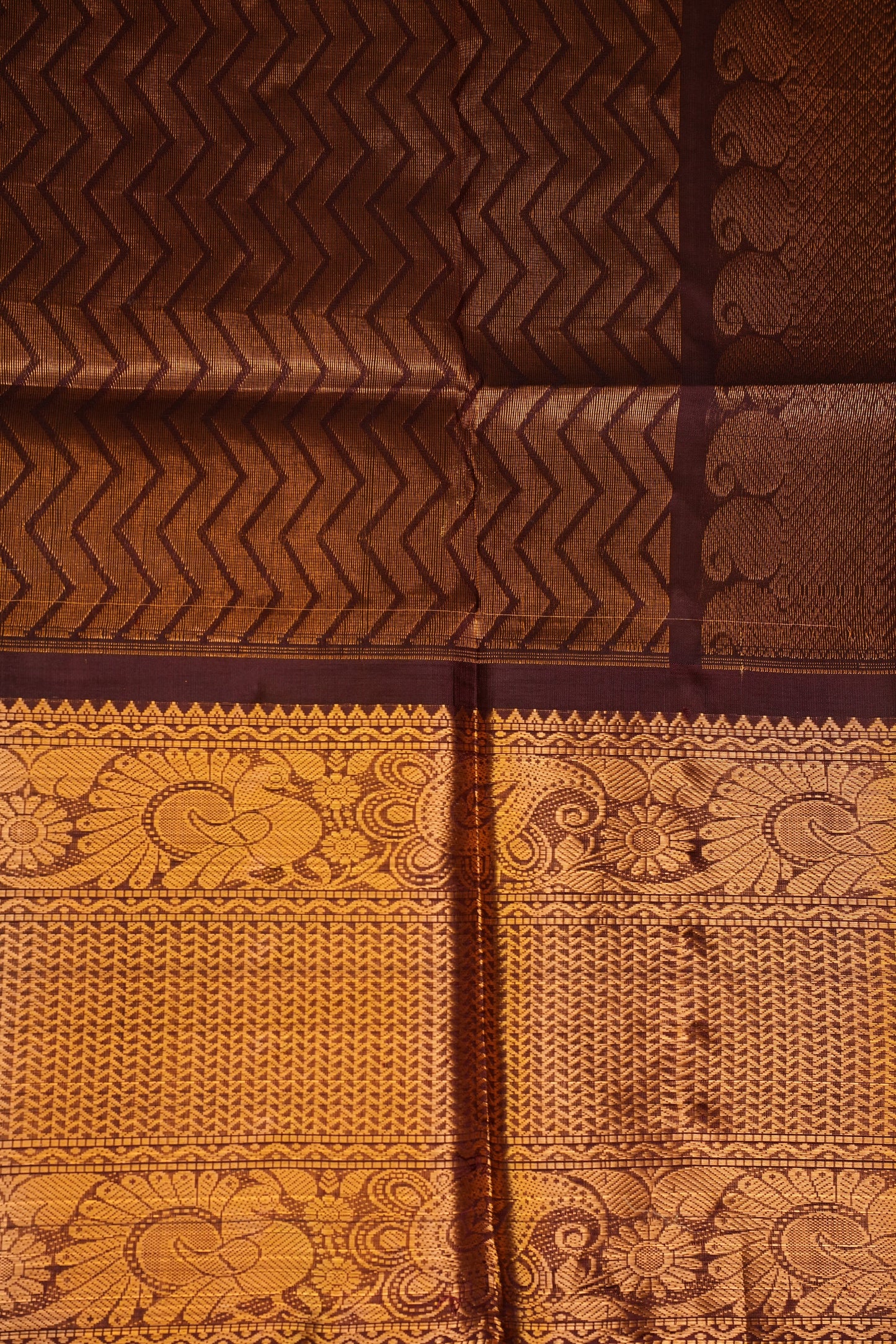Pure Kuppadam Silk Cotton Saree - Soft Turquoise with Coffee