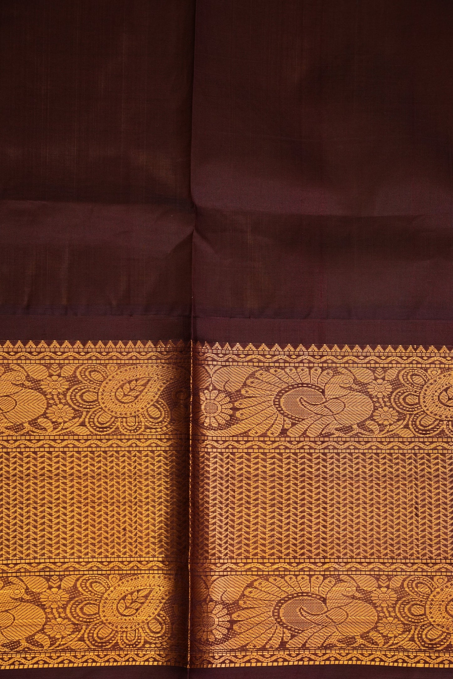 Pure Kuppadam Silk Cotton Saree - Soft Turquoise with Coffee