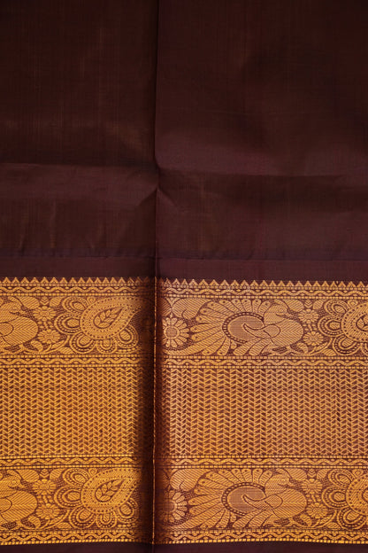 Pure Kuppadam Silk Cotton Saree - Soft Turquoise with Coffee
