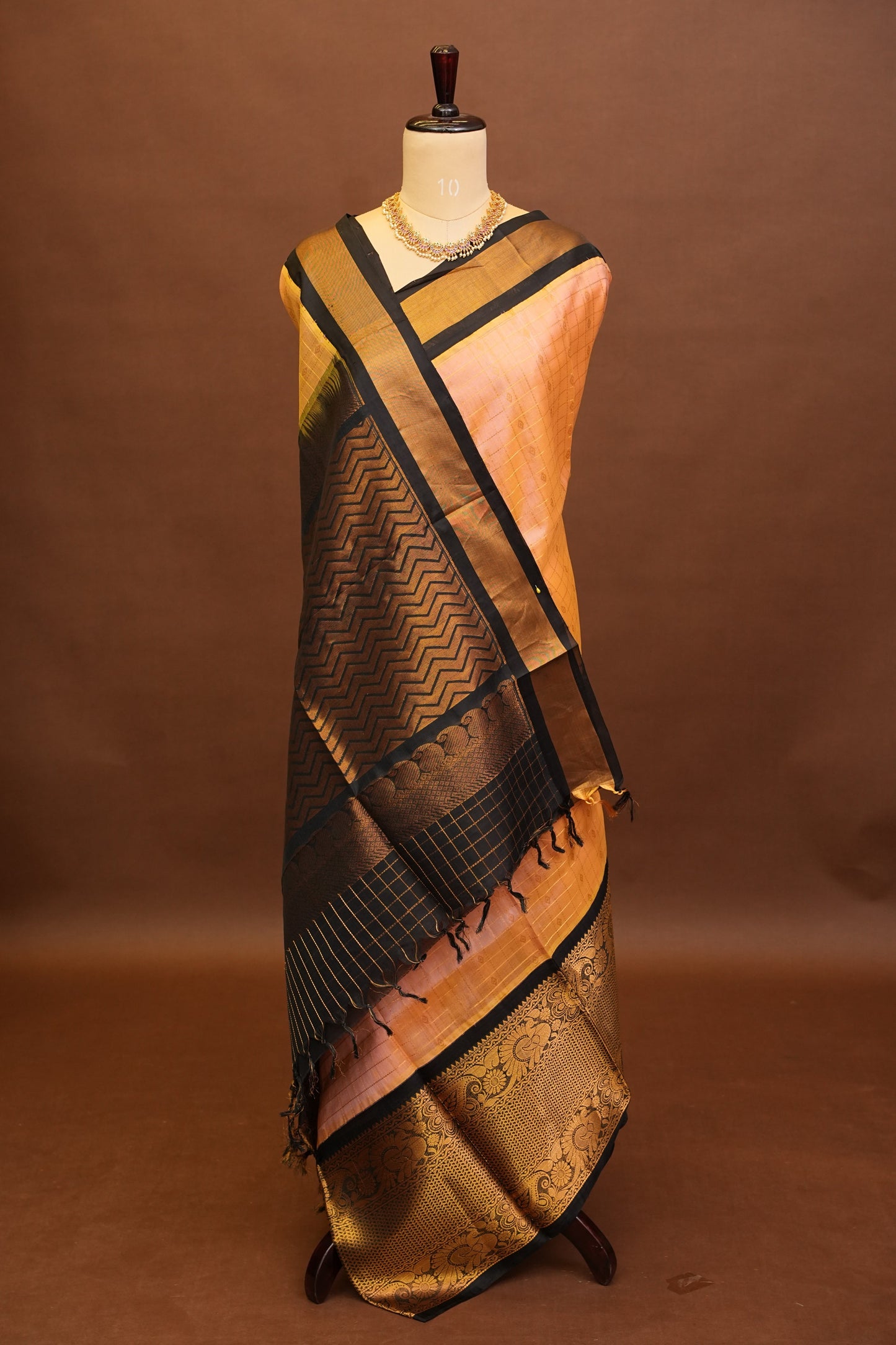 Pure Kuppadam Silk Cotton Saree - Baby Pink