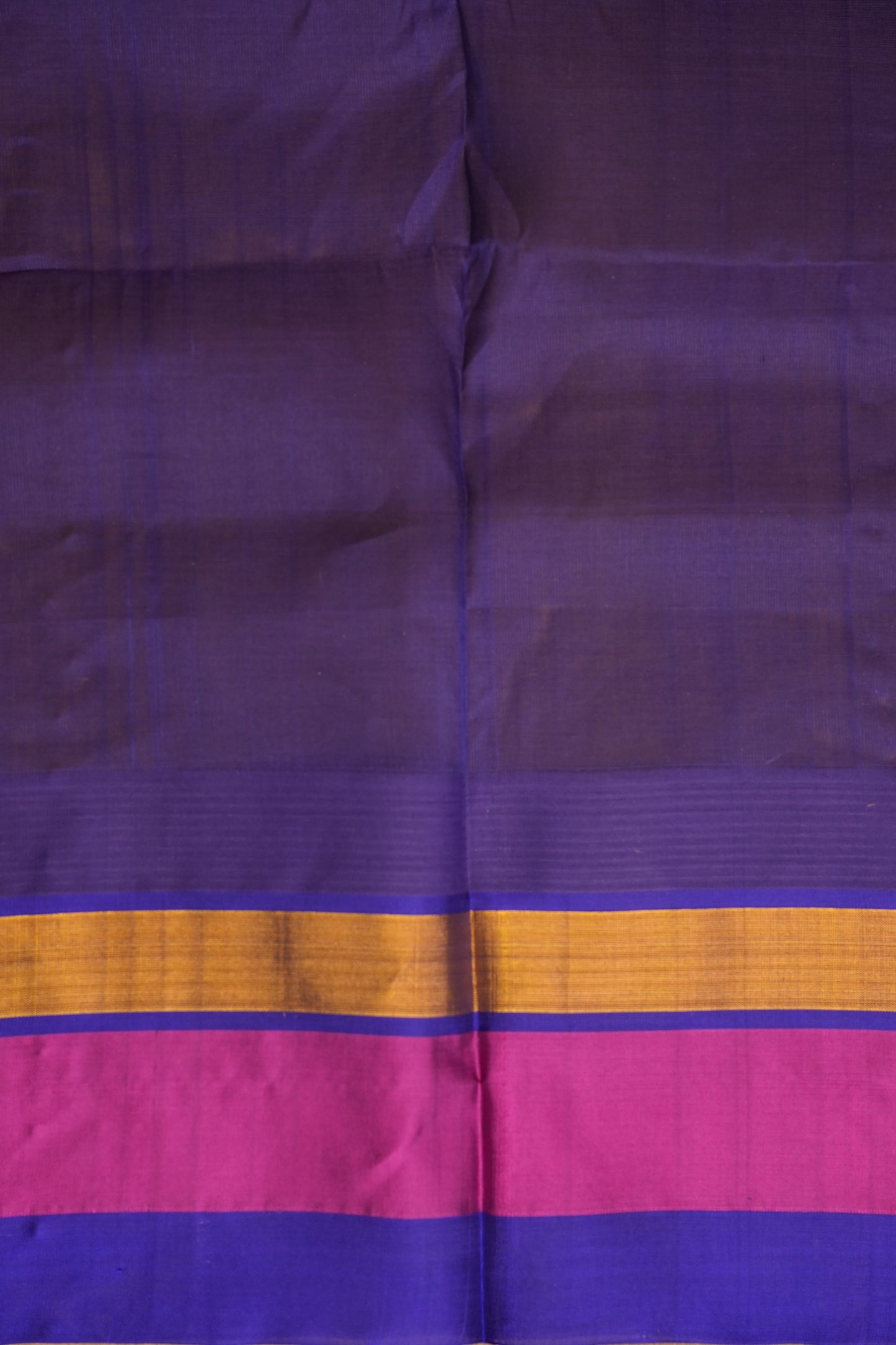Pure Kuppadam Korvai Silk Cotton Pattu Saree-Ivory & Blue