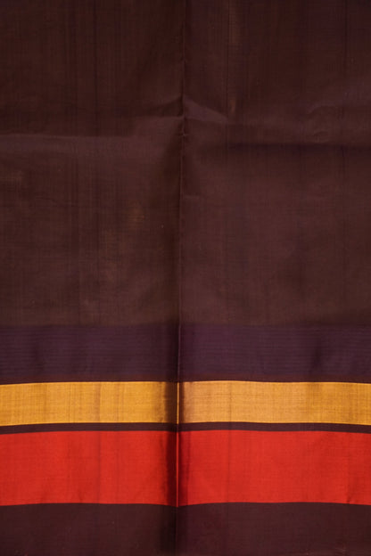 Pure Kuppadam Korvai Silk Cotton Pattu Saree-Soft Beige & Coffee