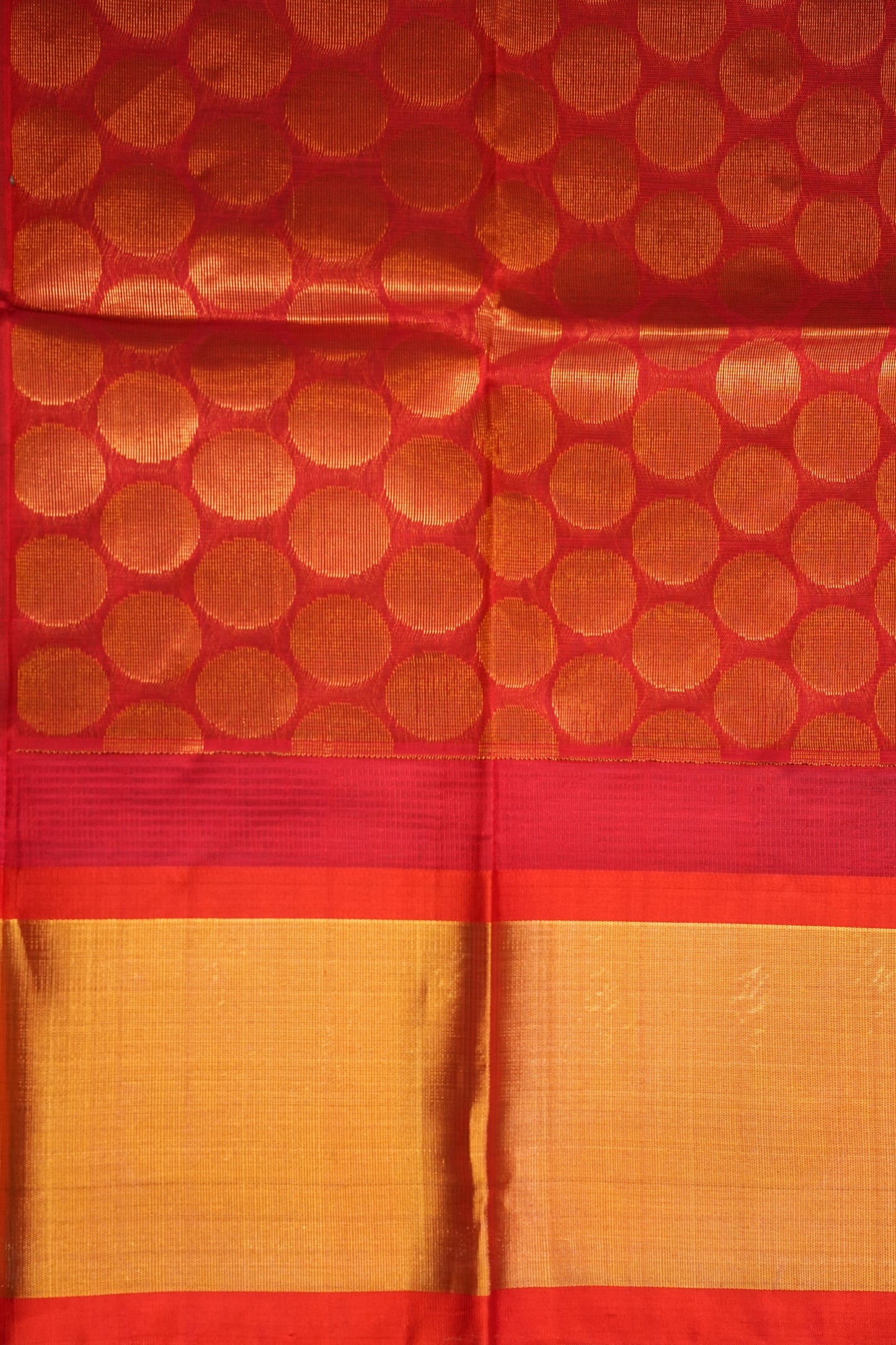 Pure Kuppadam Korvai Silk Cotton Pattu Saree-Black & Red
