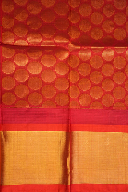 Pure Kuppadam Korvai Silk Cotton Pattu Saree-Black & Red
