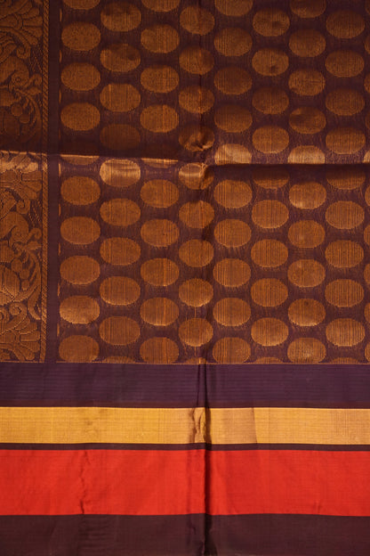 Pure Kuppadam Korvai Silk Cotton Pattu Saree-Soft Yellow & Black