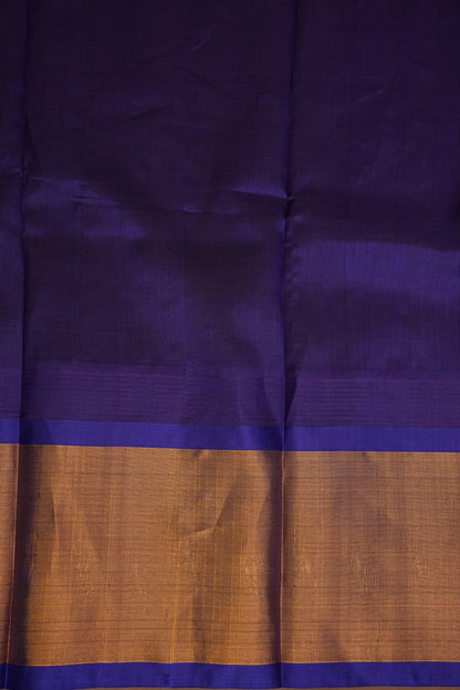 Pure Kuppadam Korvai Silk Cotton Pattu Saree-Ivory & Royal Blue