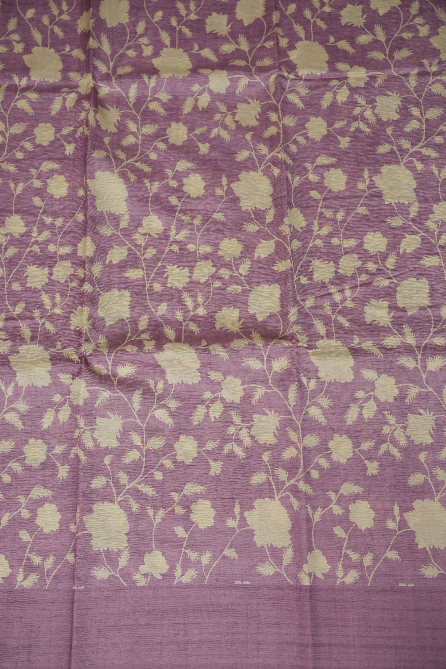Semi Raw Silk Saree – Lavender Bloom Elegance