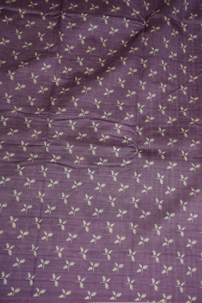 Semi Raw Silk Saree – Lavender Bloom Elegance