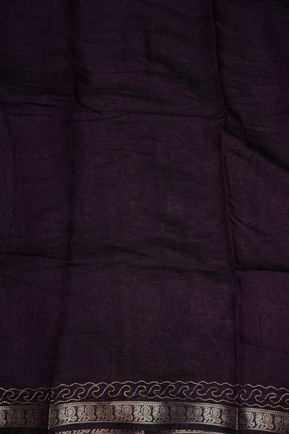 Chanderi Cotton Saree with Kalamkari Prints & Embroidered Pallu – Peach & Purple