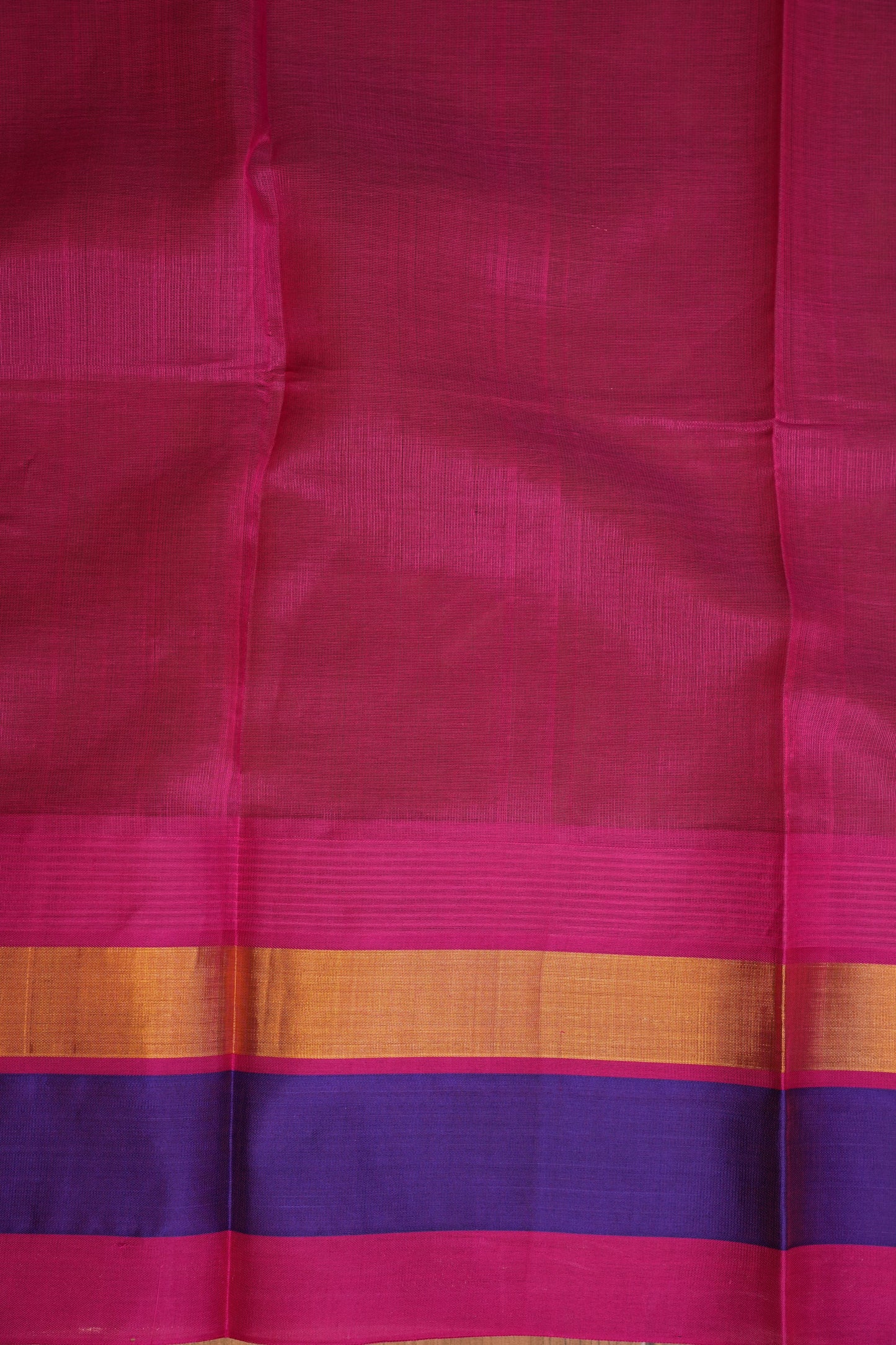 Pure Kuppadam Korvai Silk Cotton Pattu Saree-Yellow & Pink