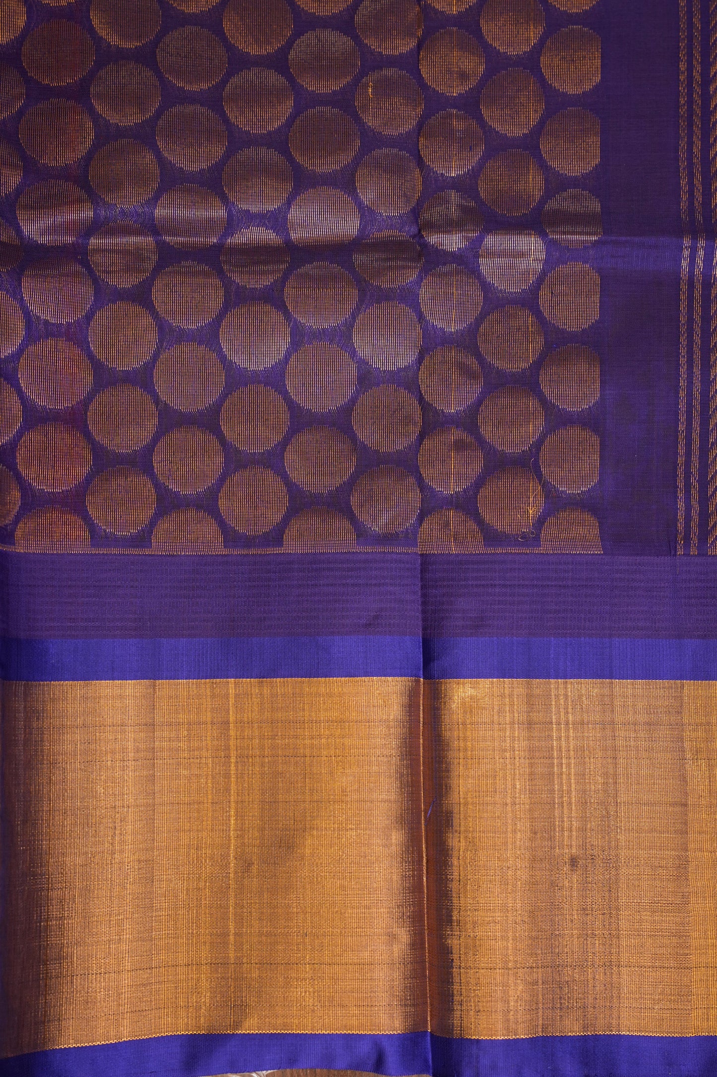 Pure Kuppadam Korvai Silk Cotton Pattu Saree-Red & Royal Blue