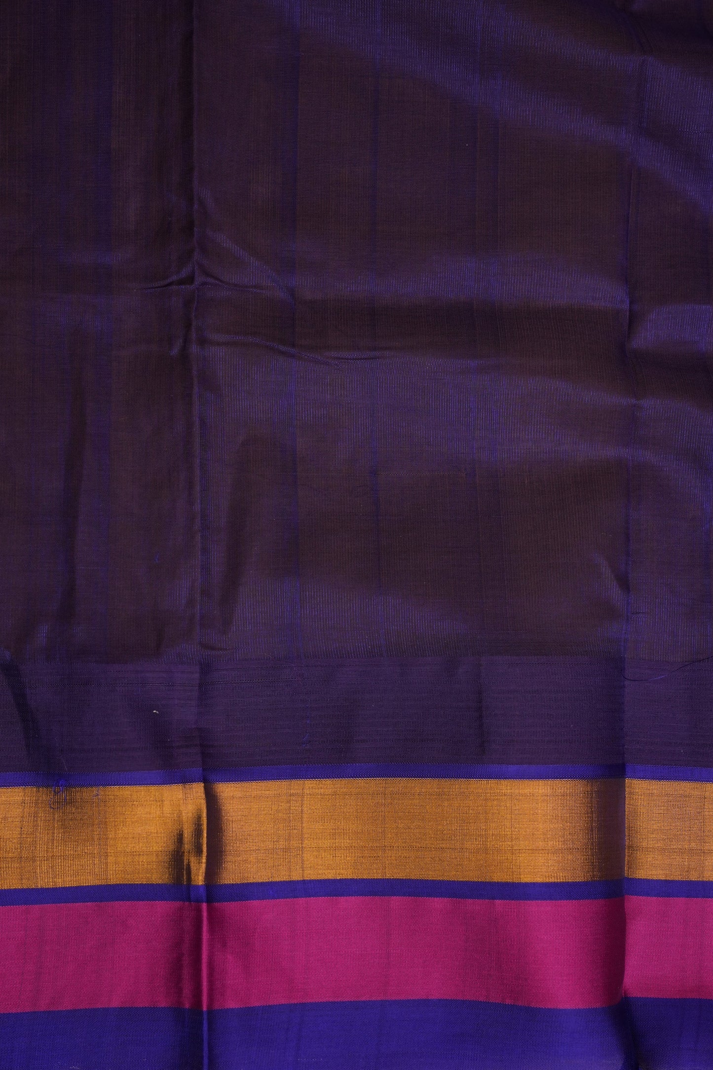 Pure Kuppadam Korvai Silk Cotton Pattu Saree-Yellow & Blue
