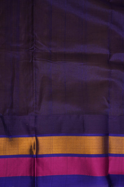 Pure Kuppadam Korvai Silk Cotton Pattu Saree-Yellow & Blue