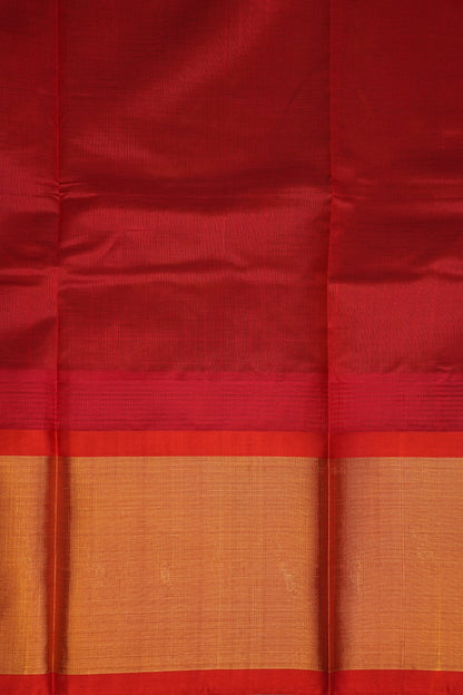 Pure Kuppadam Korvai Silk Cotton Pattu Saree-Royal Blue & Red