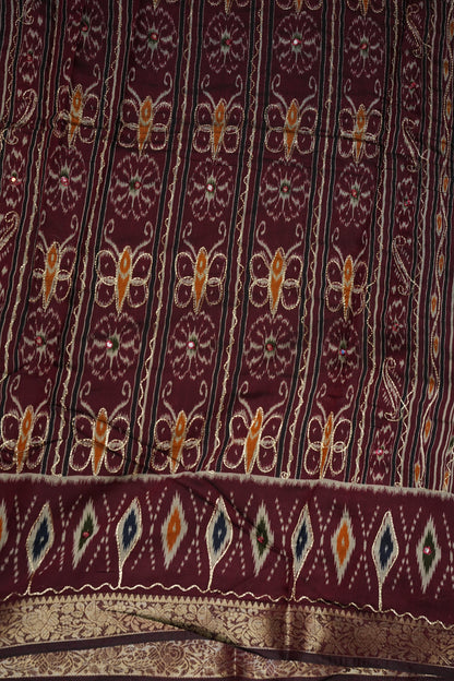 Chanderi Cotton Saree with Kalamkari Prints & Embroidered Pallu – Beige