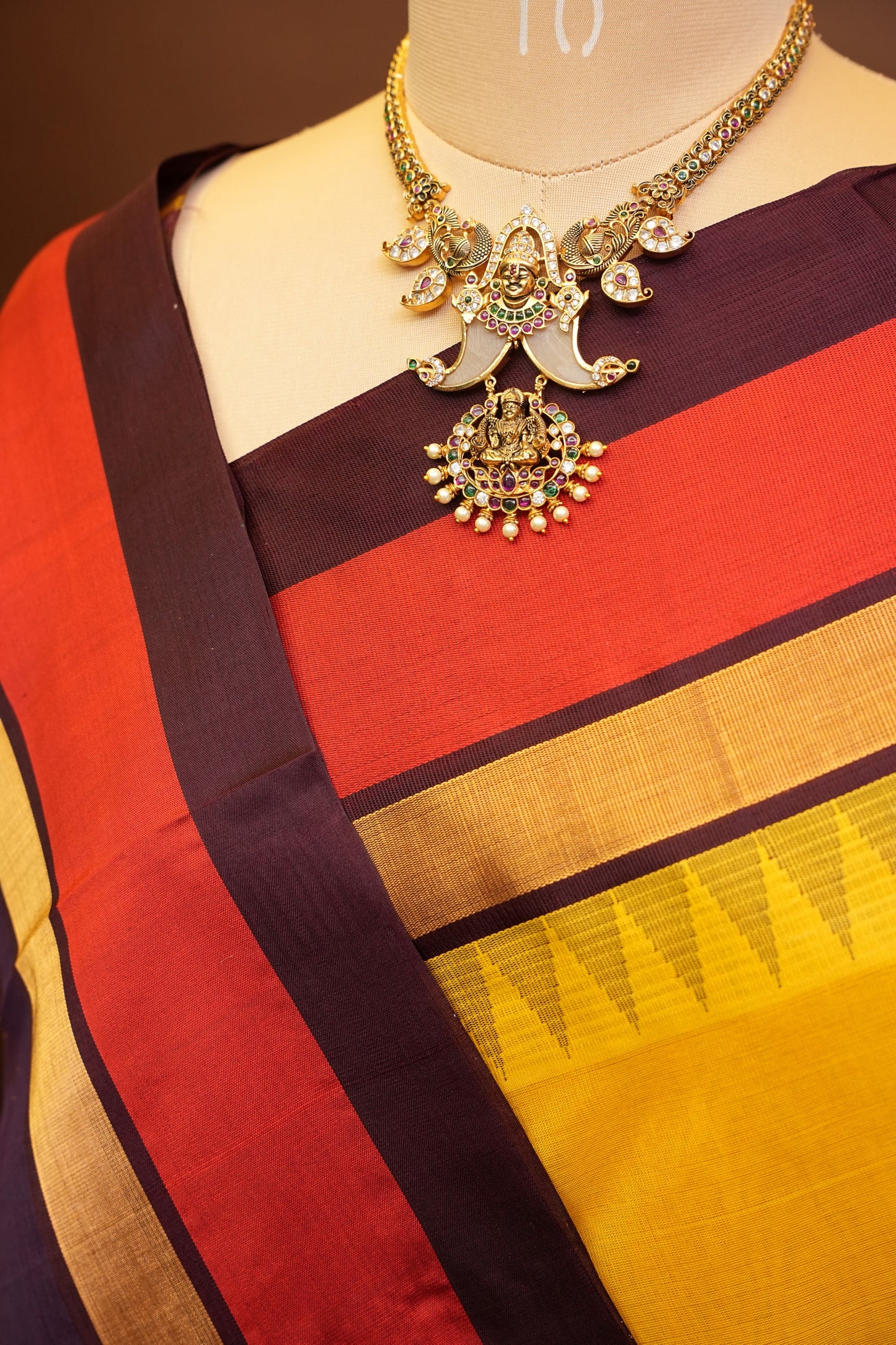 Pure Kuppadam Korvai Silk Cotton Pattu Saree-Soft Yellow & Black