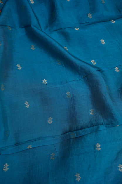 Kashmiri Pashmina Banarasi Story Telling Saree - Blue & Pink