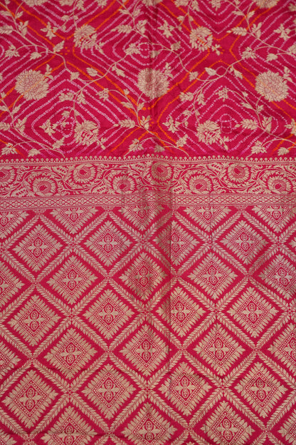 Kashmiri Pashmina Banarasi Story Telling Saree - Pink