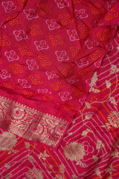 Kashmiri Pashmina Banarasi Story Telling Saree - Pink