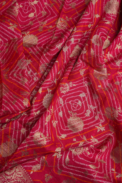 Kashmiri Pashmina Banarasi Story Telling Saree - Pink
