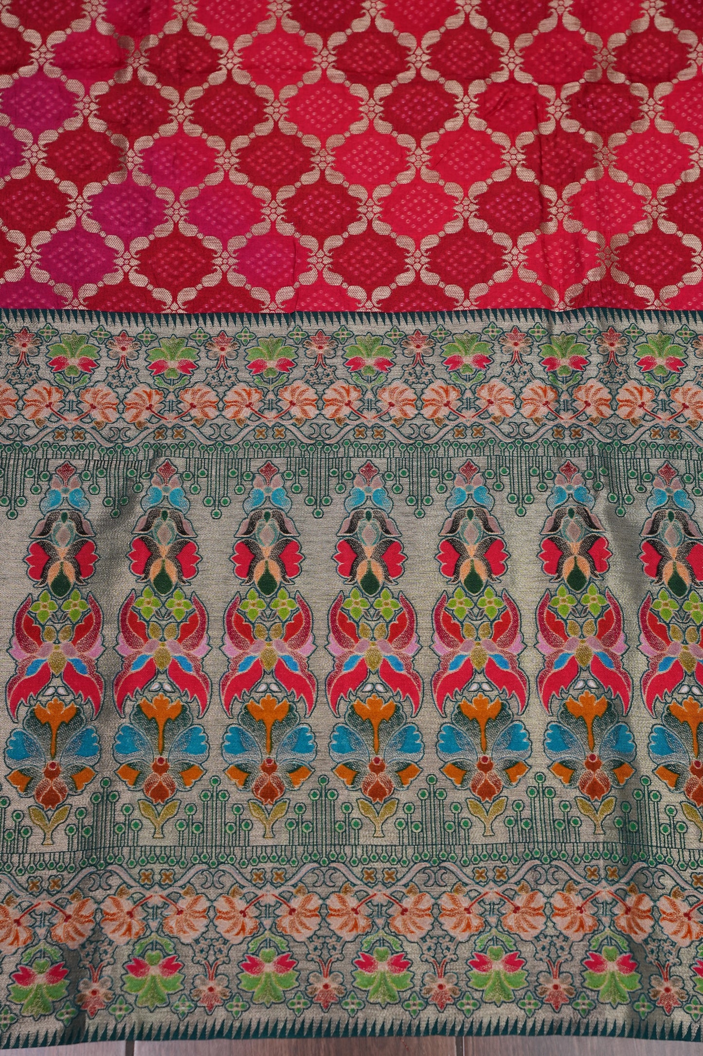 Kashmiri Pashmina Story Telling Banarasi Saree - Pink