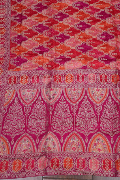 Kashmiri Pashmina Banarasi Story Telling Saree - Multicolored
