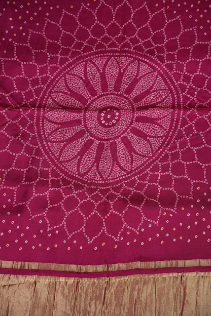 Bandhini Garchola Modal Silk Saree - Pink & PInk