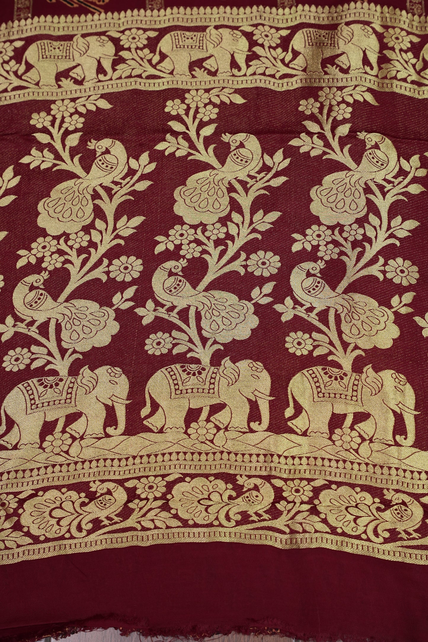Bandhini Garchola Modal Silk Saree - Maroon