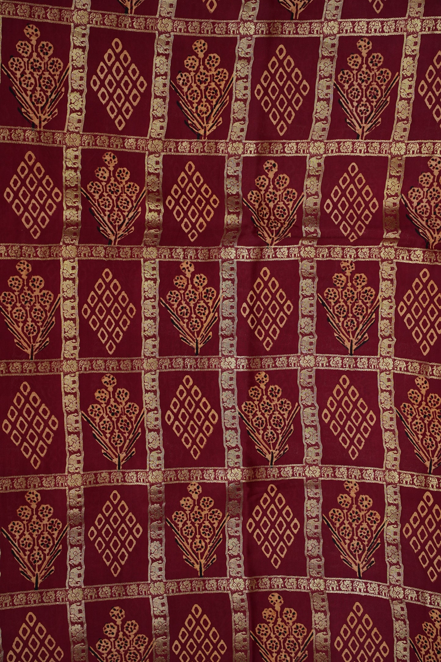 Bandhini Garchola Modal Silk Saree - Maroon
