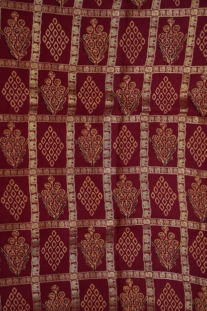 Bandhini Garchola Modal Silk Saree - Maroon