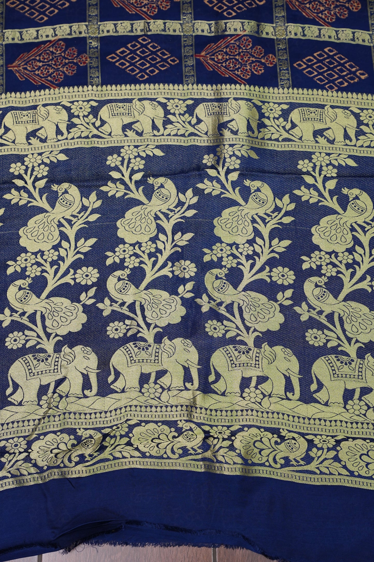 Bandhini Garchola Modal Silk Saree - Dark Blue