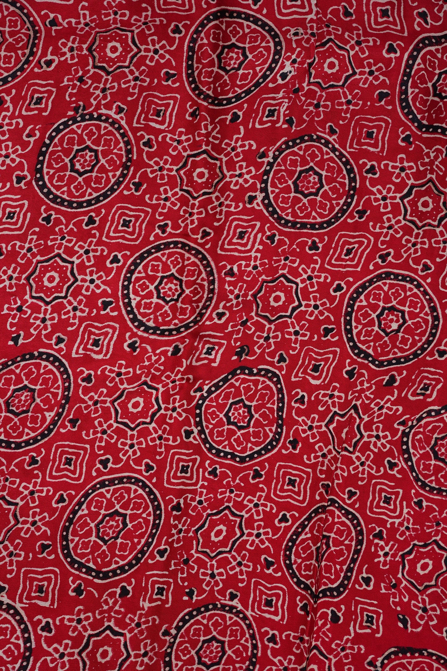 Bandhini Garchola Modal Silk Saree - Bright Red