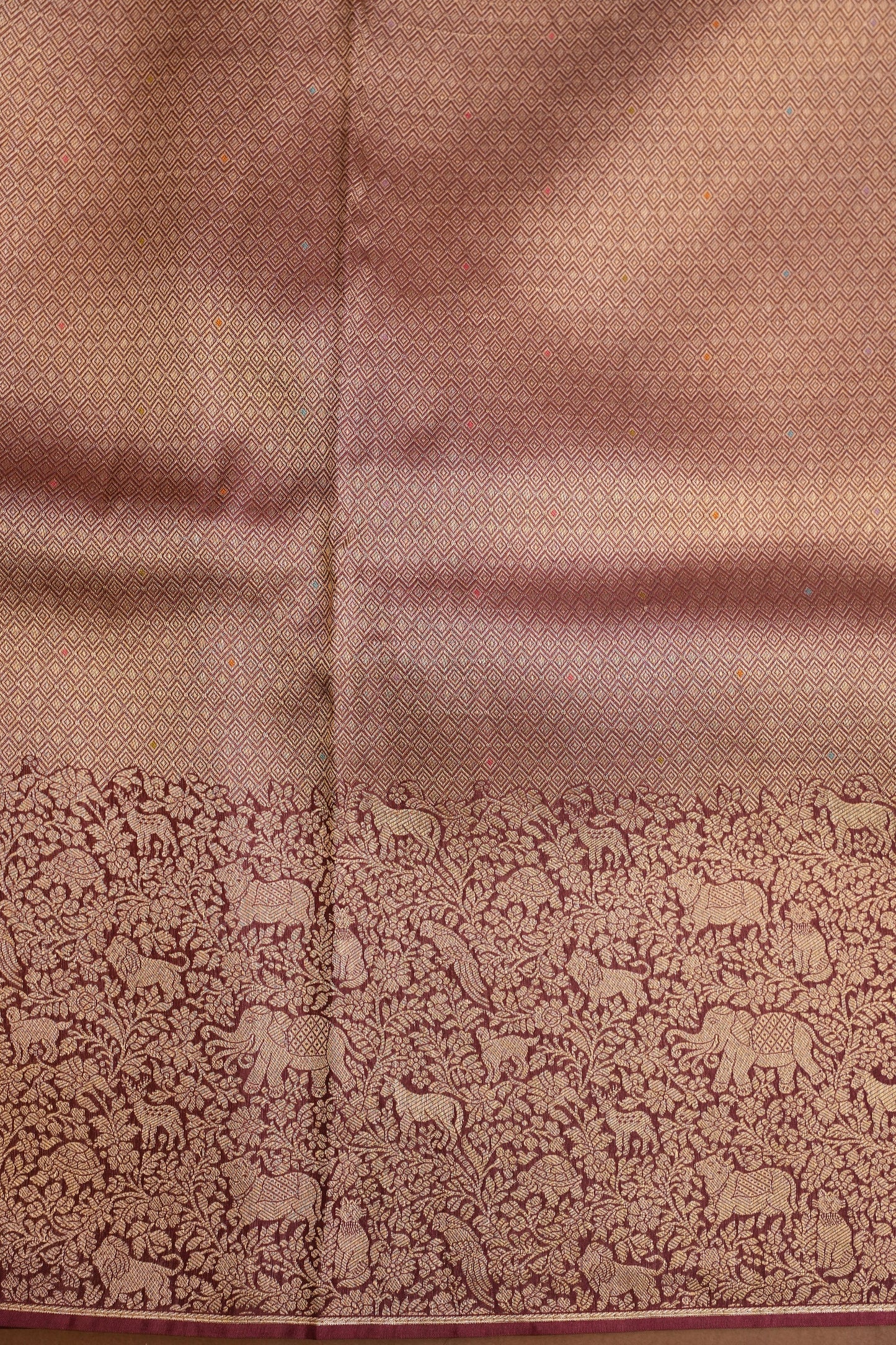 Shikargah Soft Banarasi Silk Saree–Maroon