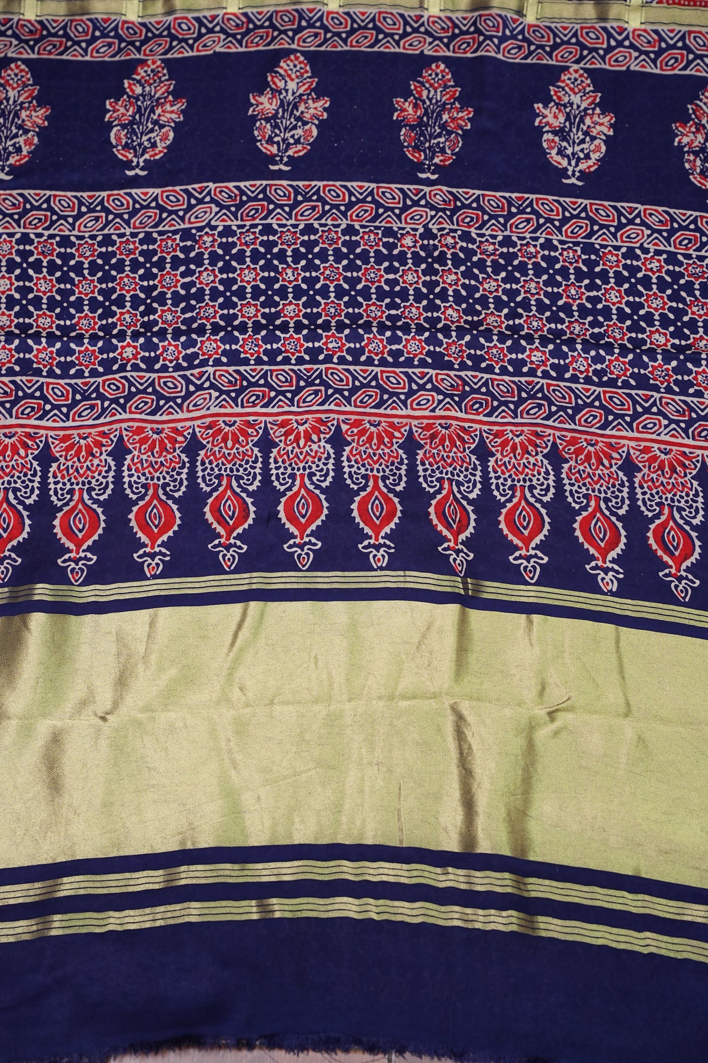 Bandhini Garchola Modal Silk Saree - Navy Blue