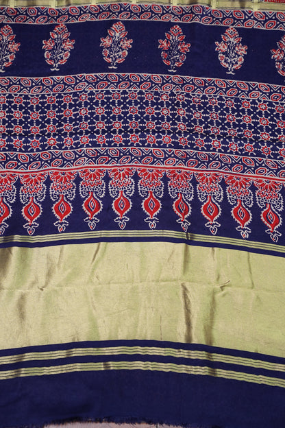 Bandhini Garchola Modal Silk Saree - Navy Blue