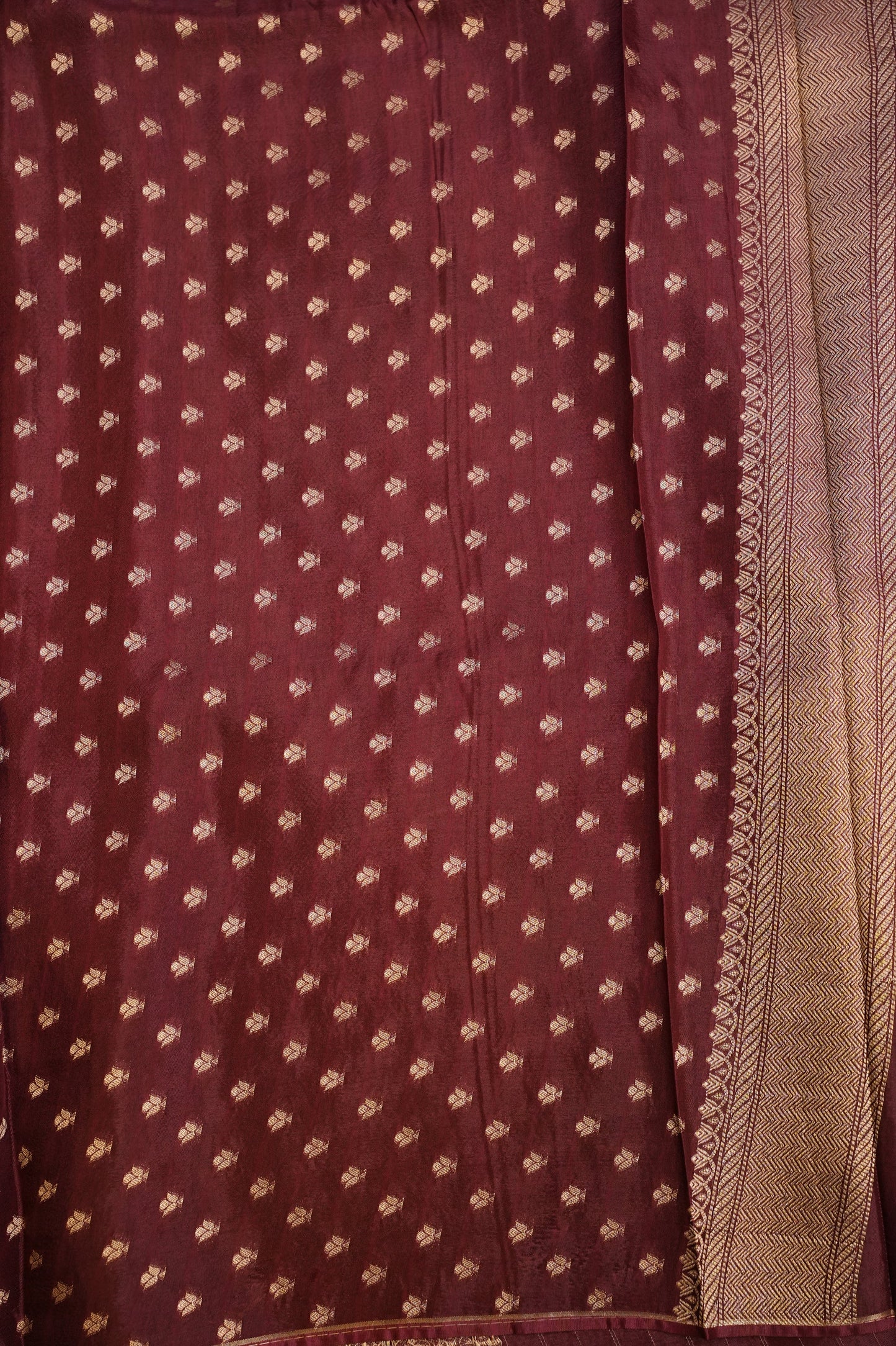 Shikargah Soft Banarasi Silk Saree–Maroon