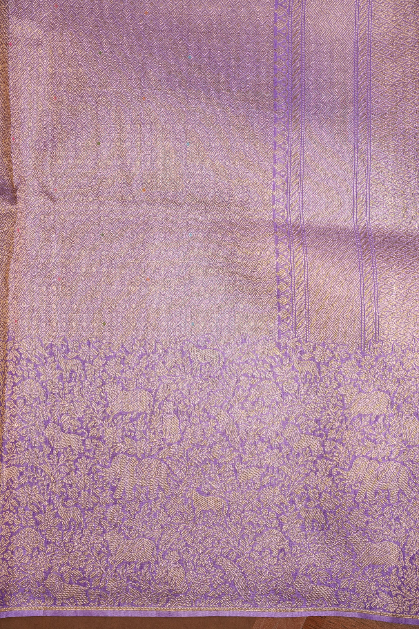 Shikargah Soft Banarasi Silk Saree–Lavender