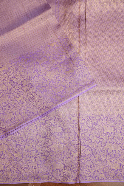 Shikargah Soft Banarasi Silk Saree–Lavender