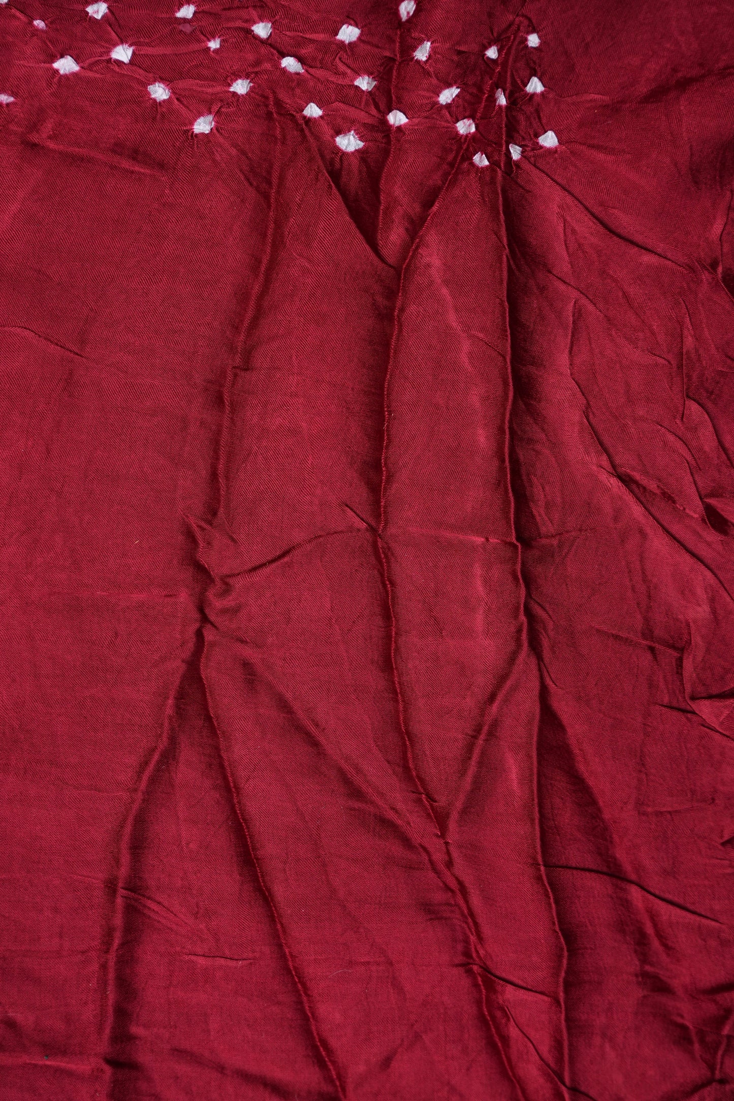 Pure Gajji Silk Bandhini Saree - Light Brown