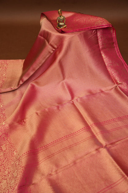 Shikargah Soft Banarasi Silk Saree–Pink