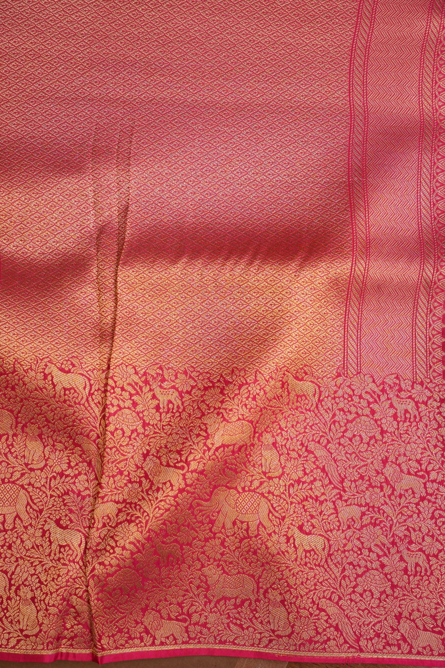 Shikargah Soft Banarasi Silk Saree–Pink