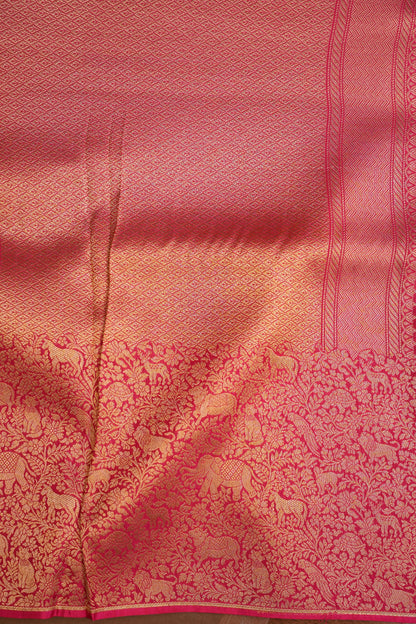 Shikargah Soft Banarasi Silk Saree–Pink