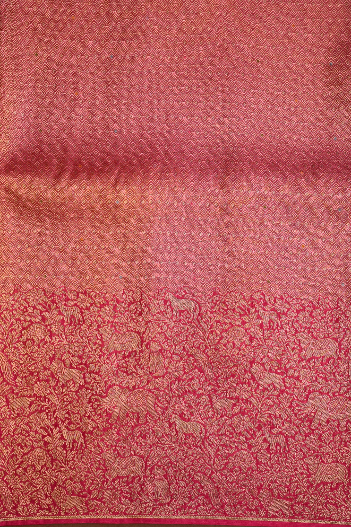 Shikargah Soft Banarasi Silk Saree–Pink