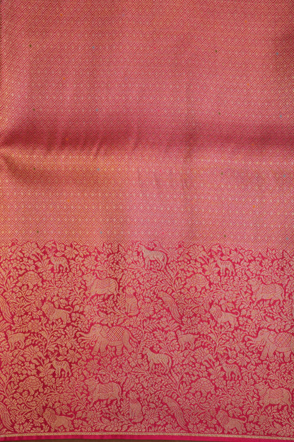 Shikargah Soft Banarasi Silk Saree–Pink
